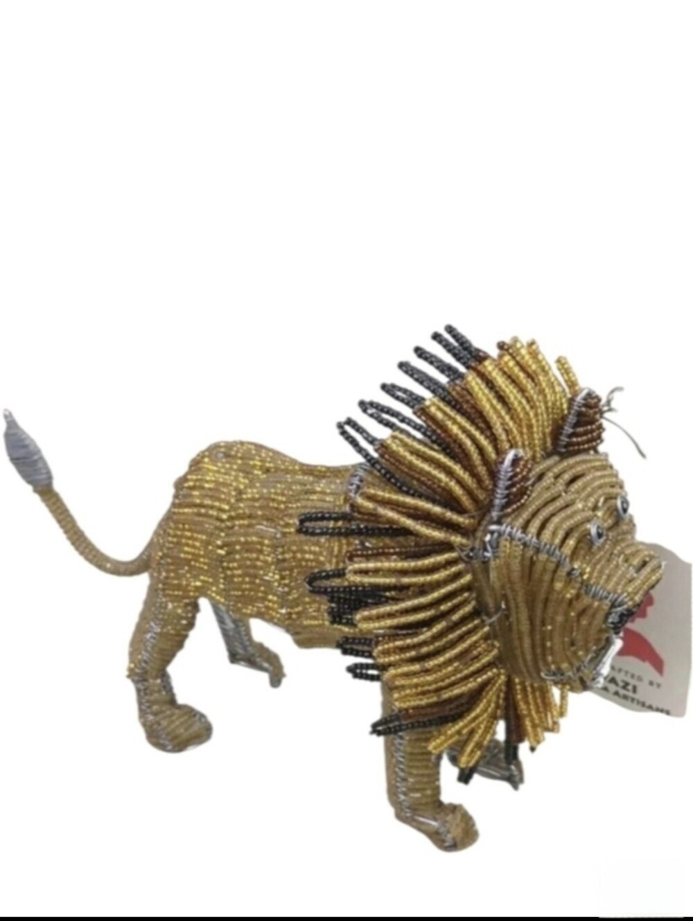 African Hand Crafted Beaded Lion